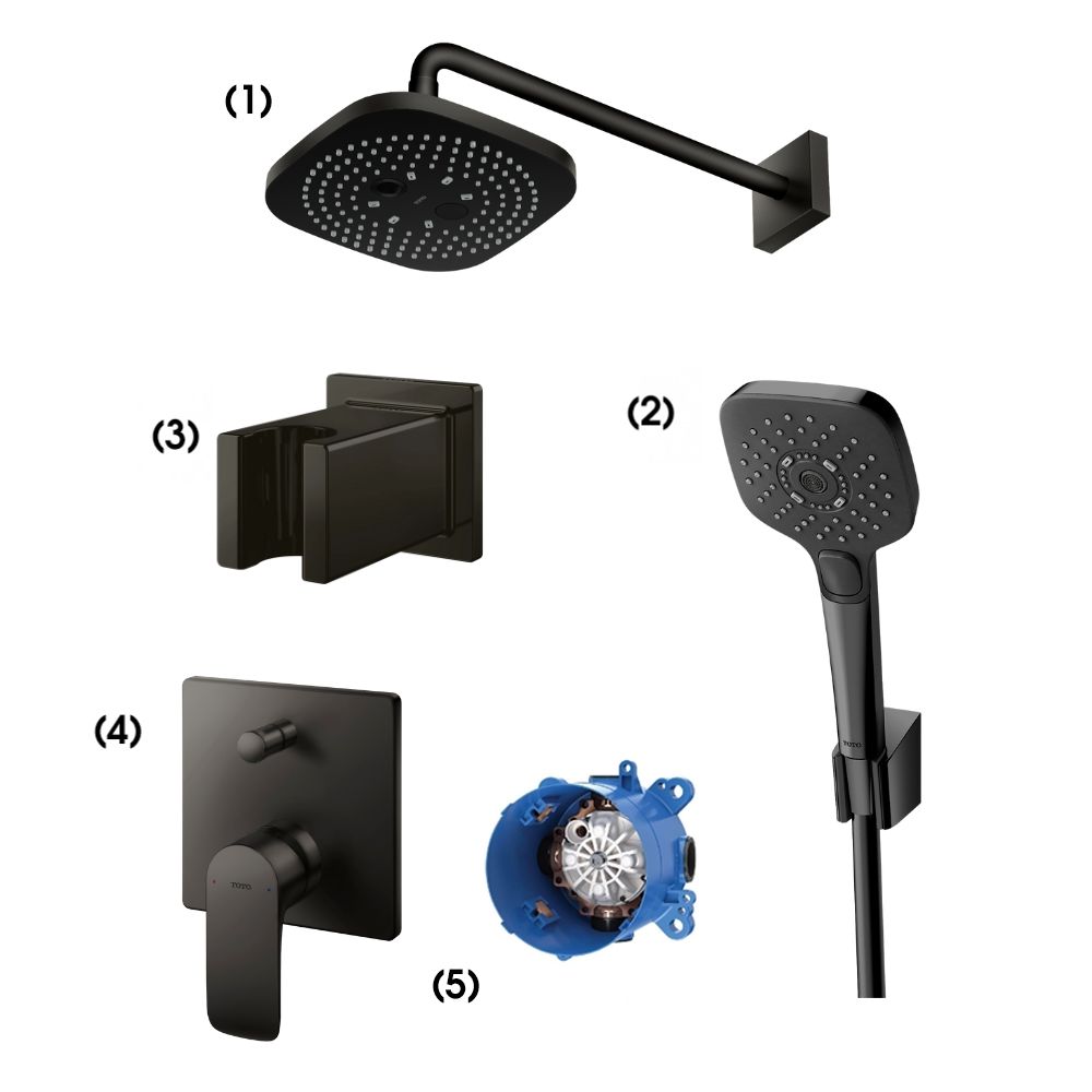 Set sen tắm âm tường 2 đường nước nóng lạnh TOTO TBW02004BB TBW02006A