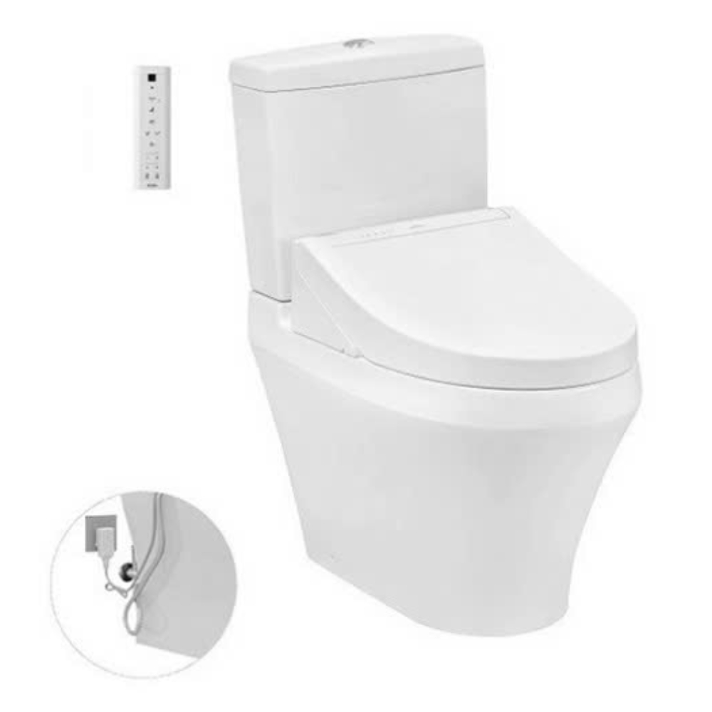 Bồn cầu TOTO CS945PDW14 2 khối nắp điện tử Washlet C5 TCF24410AAA thoát ngang