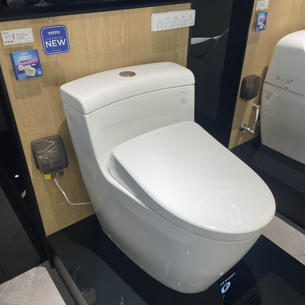 Bồn cầu TOTO MS636CDRW23 1 khối nắp điện tử Washlet S7 TCF47360GAA giấu dây