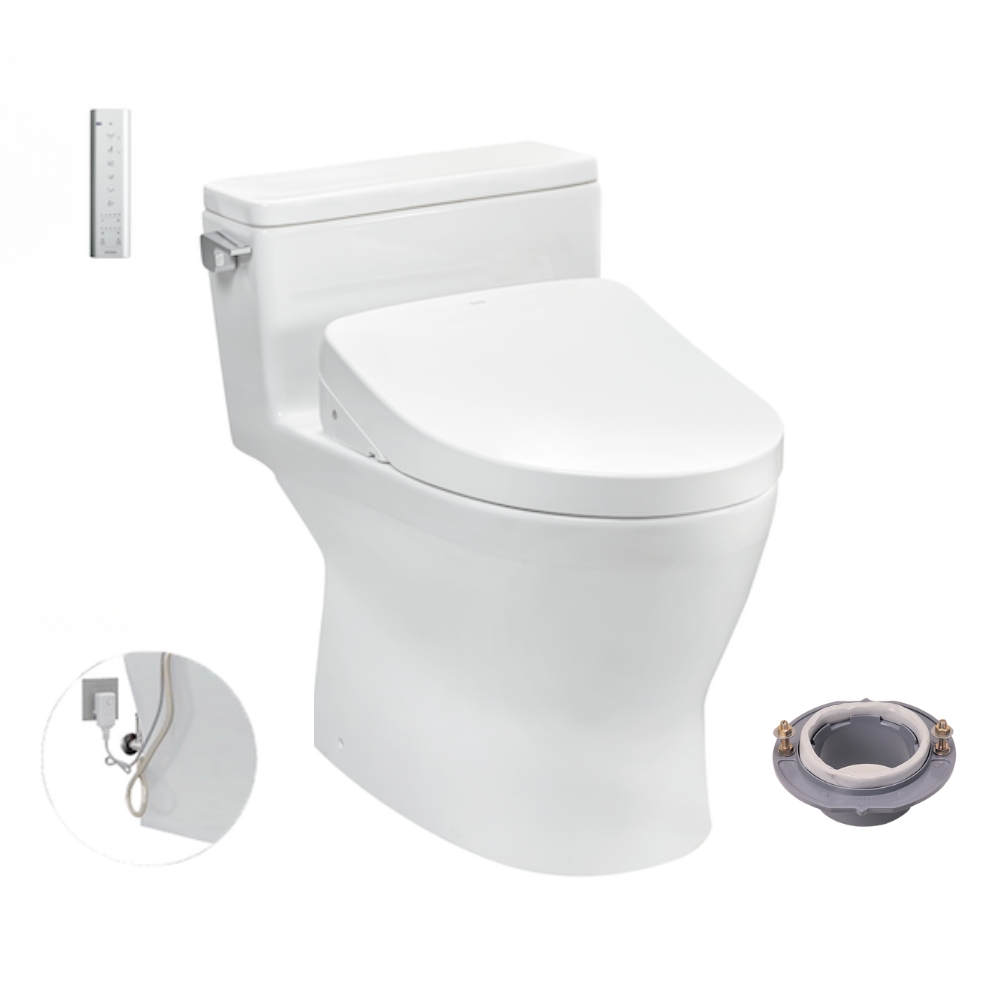 Bồn cầu TOTO MS188VKW11 T53P100VR 1 khối nắp điện tử Washlet S7 TCF4911Z