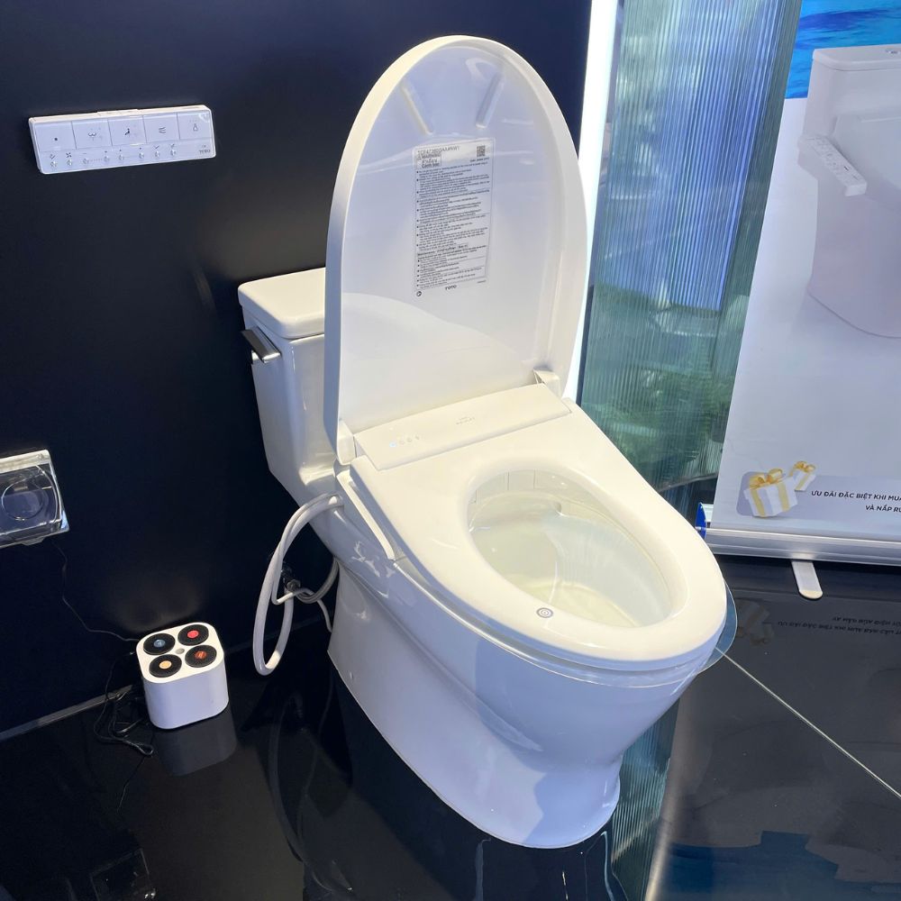Bồn cầu TOTO MS188VKW23 T53P100VR 1 khối nắp điện tử Washlet S7 TCF47360GAA