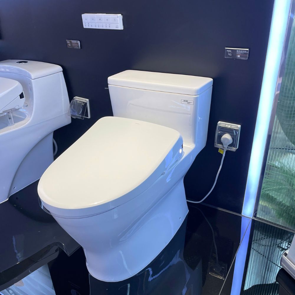 Bồn cầu TOTO MS188VKW23 T53P100VR 1 khối nắp điện tử Washlet S7 TCF47360GAA