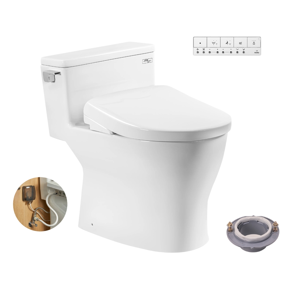 Bồn cầu TOTO MS188VKW23 T53P100VR 1 khối nắp điện tử Washlet S7 TCF47360GAA