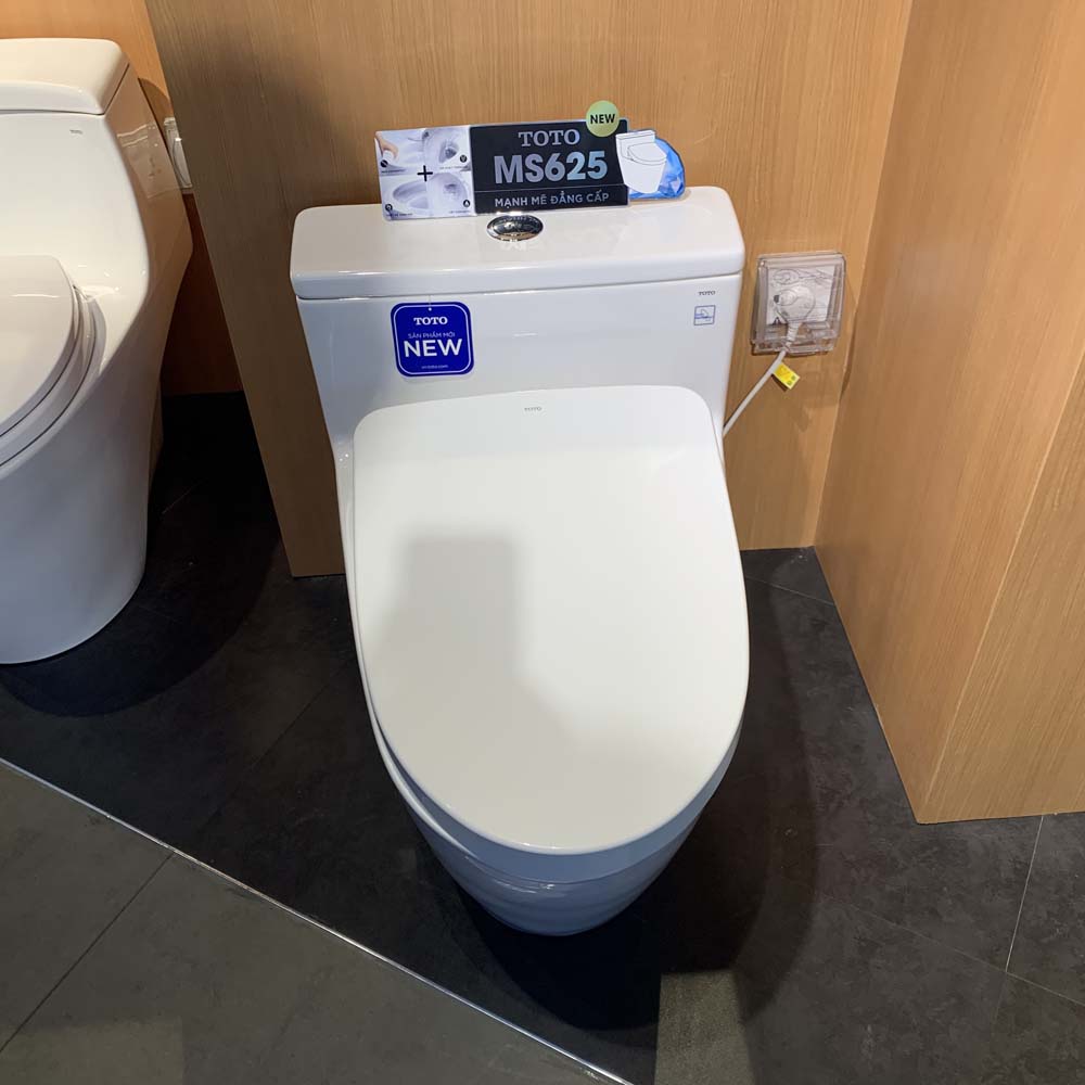 Bồn cầu TOTO MS625CDW12 1 khối nắp điện tử Washlet S7 TCF4911EZ giấu dây