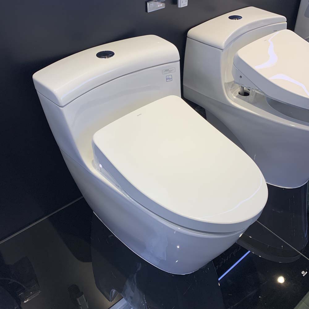 Bồn cầu TOTO MS636CDRW12 1 khối nắp điện tử Washlet S7 TCF4911EZ giấu dây