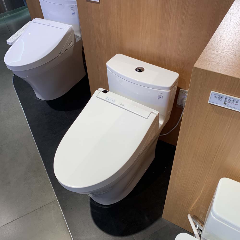 Bồn cầu TOTO MS855CDW15 1 khối nắp điện tử Washlet C5 TCF24460AAA giấu dây