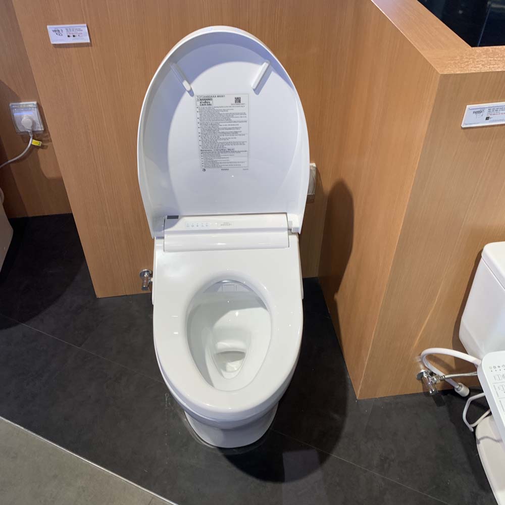 Bồn cầu TOTO MS855CDW15 1 khối nắp điện tử Washlet C5 TCF24460AAA giấu dây