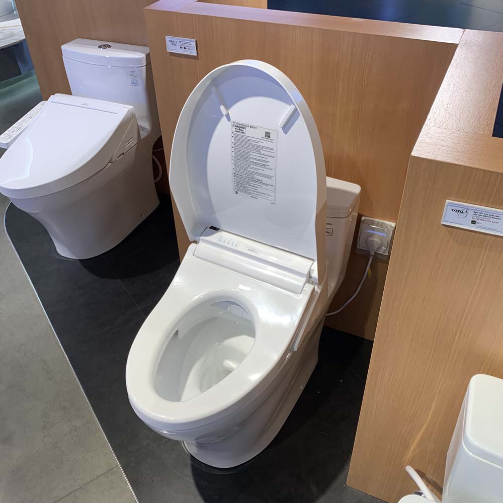 Bồn cầu TOTO MS855CDW15 1 khối nắp điện tử Washlet C5 TCF24460AAA giấu dây