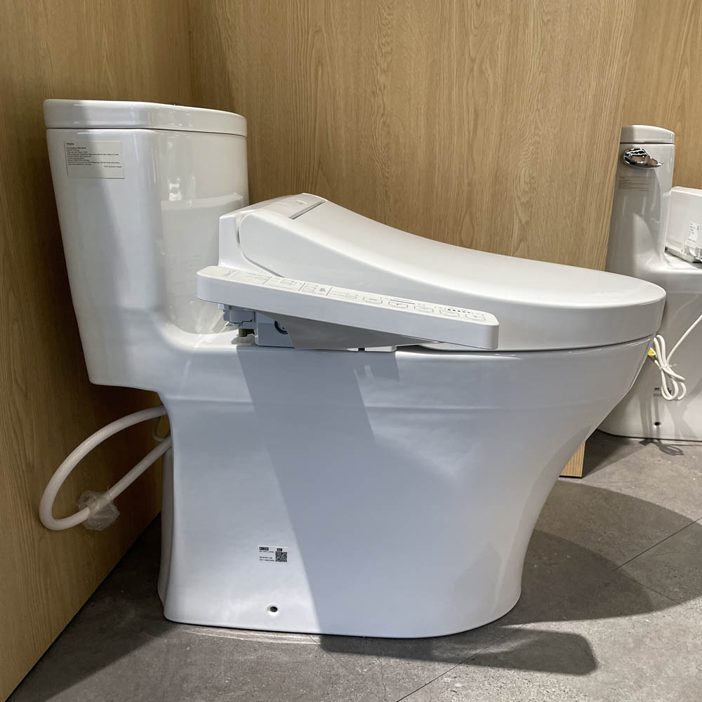 Bồn cầu TOTO MS855CDW17 1 khối nắp điện tử Washlet C2 TCF23460AAA giấu dây