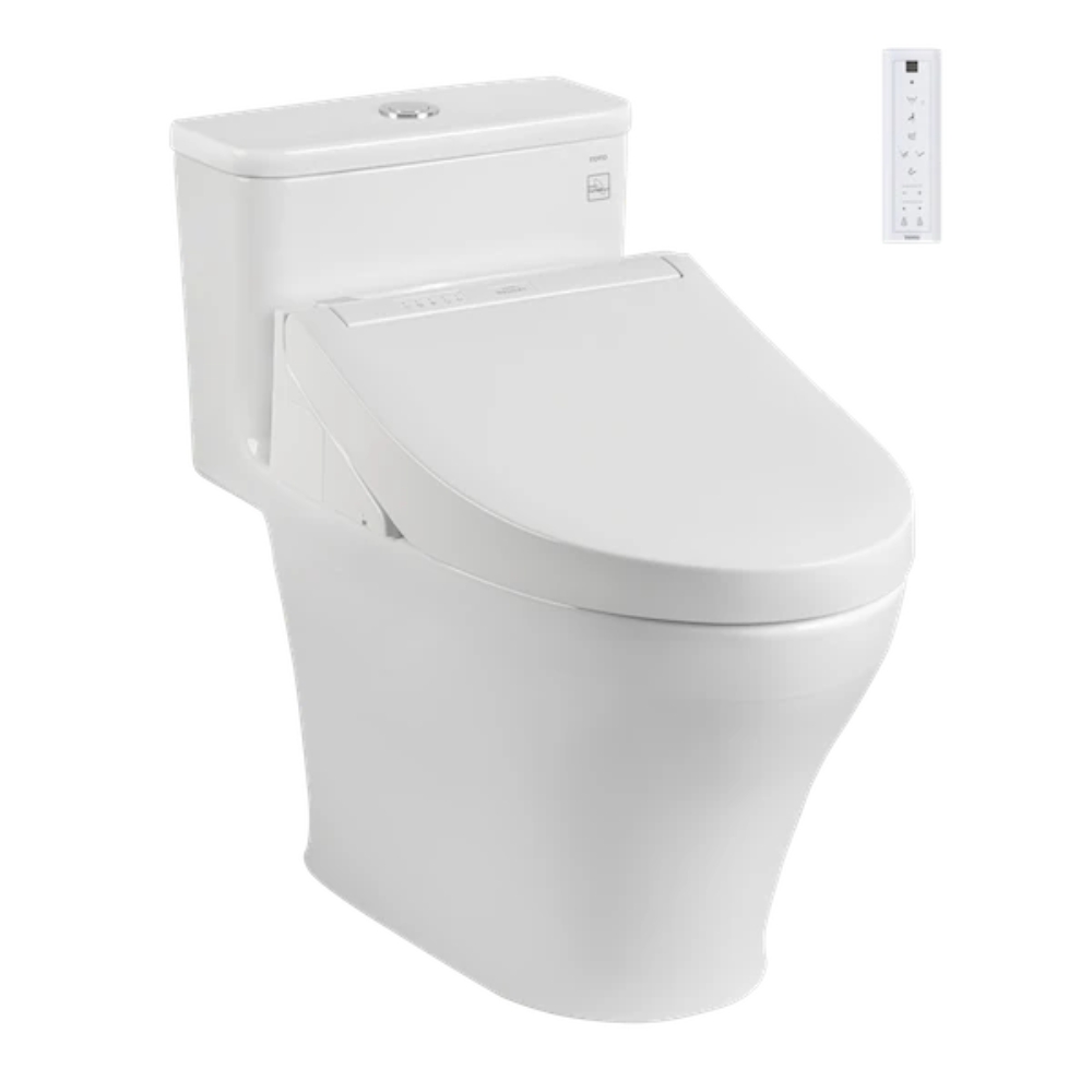 Bồn cầu 1 khối TOTO MS857CDW15 nắp điện tử Washlet C5 TCF24460AAA giấu dây