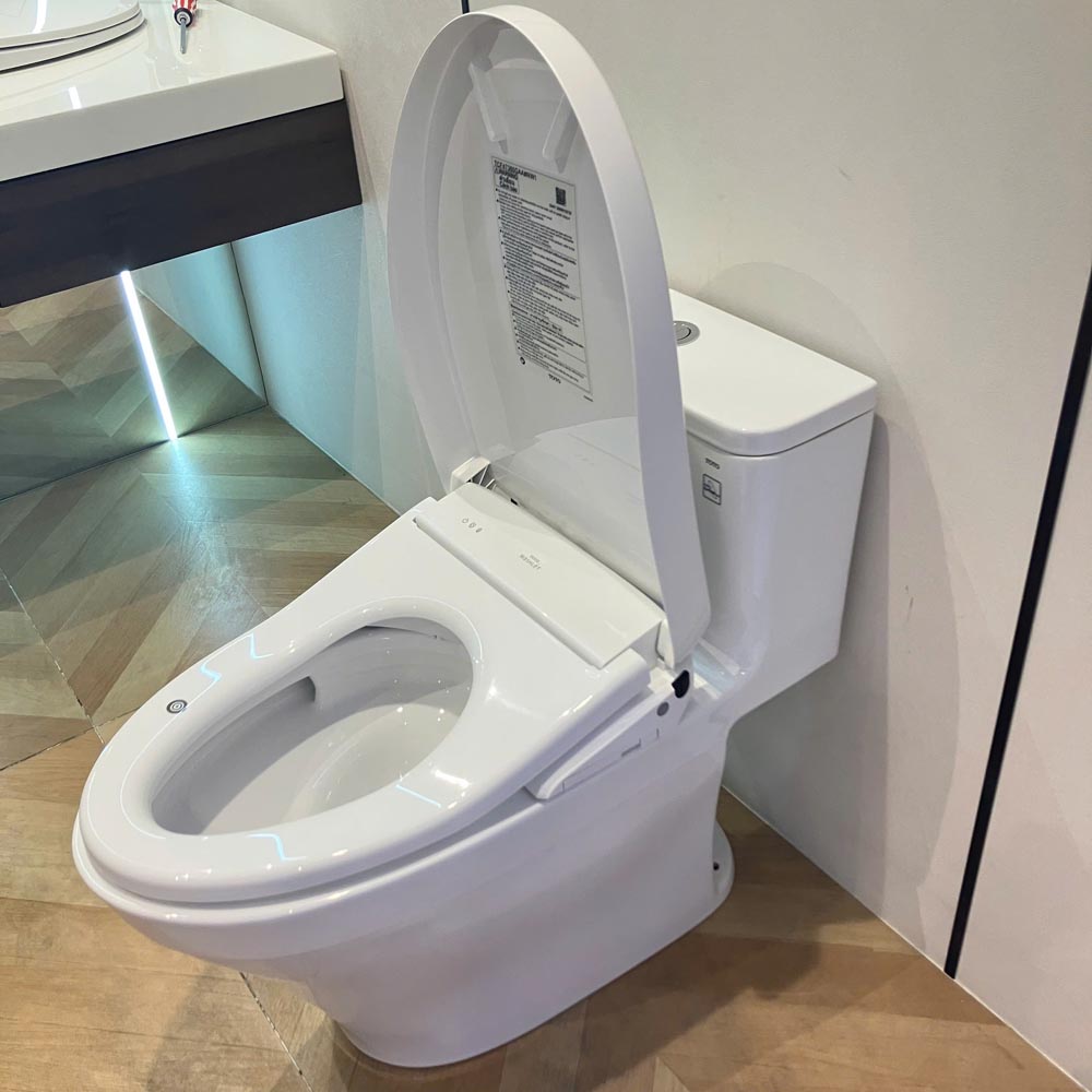 Bồn cầu 1 khối TOTO MS857CDW23 nắp điện tử Washlet S7 TCF47360GAA giấu dây