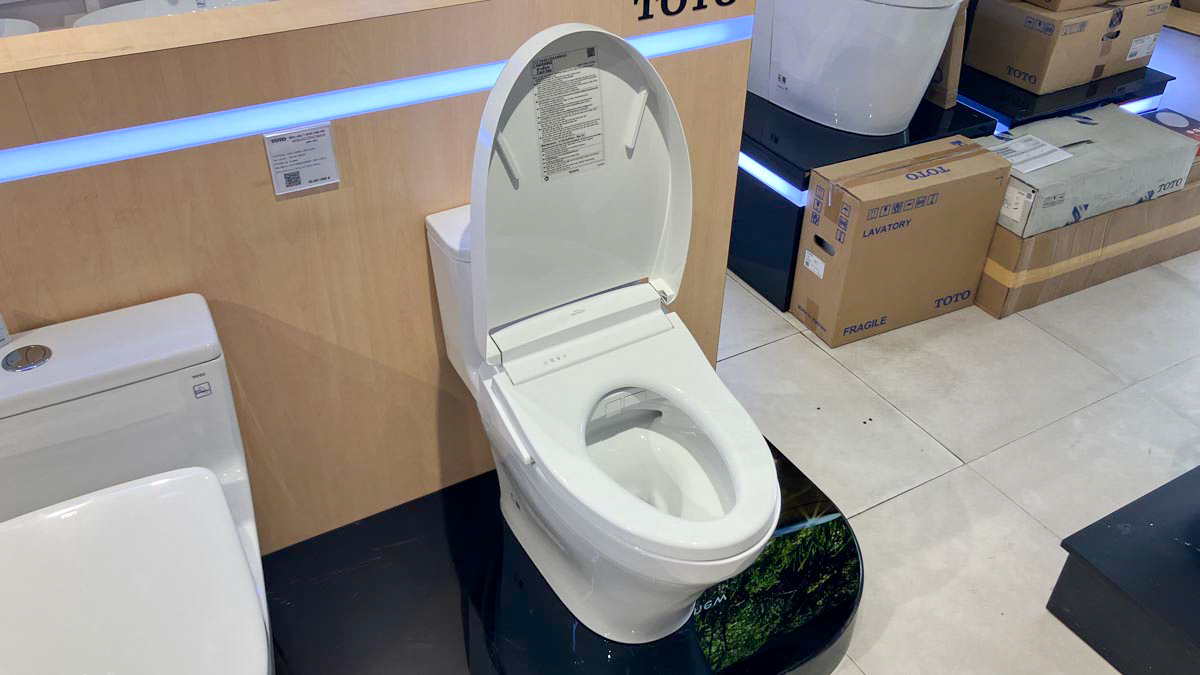 Bồn cầu TOTO MS857CDW25 1 khối nắp điện tử Washlet S5 TCF34461GAA giấu dây