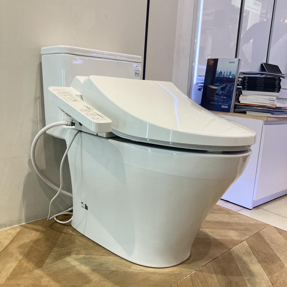 Bồn cầu 1 khối TOTO MS857DW18 nắp điện tử TCF23710AAA Washlet C2 cơ bản