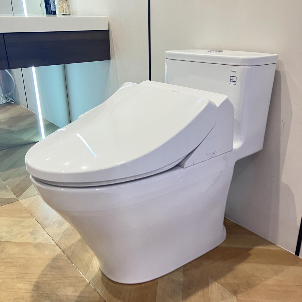 Bồn cầu 1 khối TOTO MS857DW18 nắp điện tử TCF23710AAA Washlet C2 cơ bản