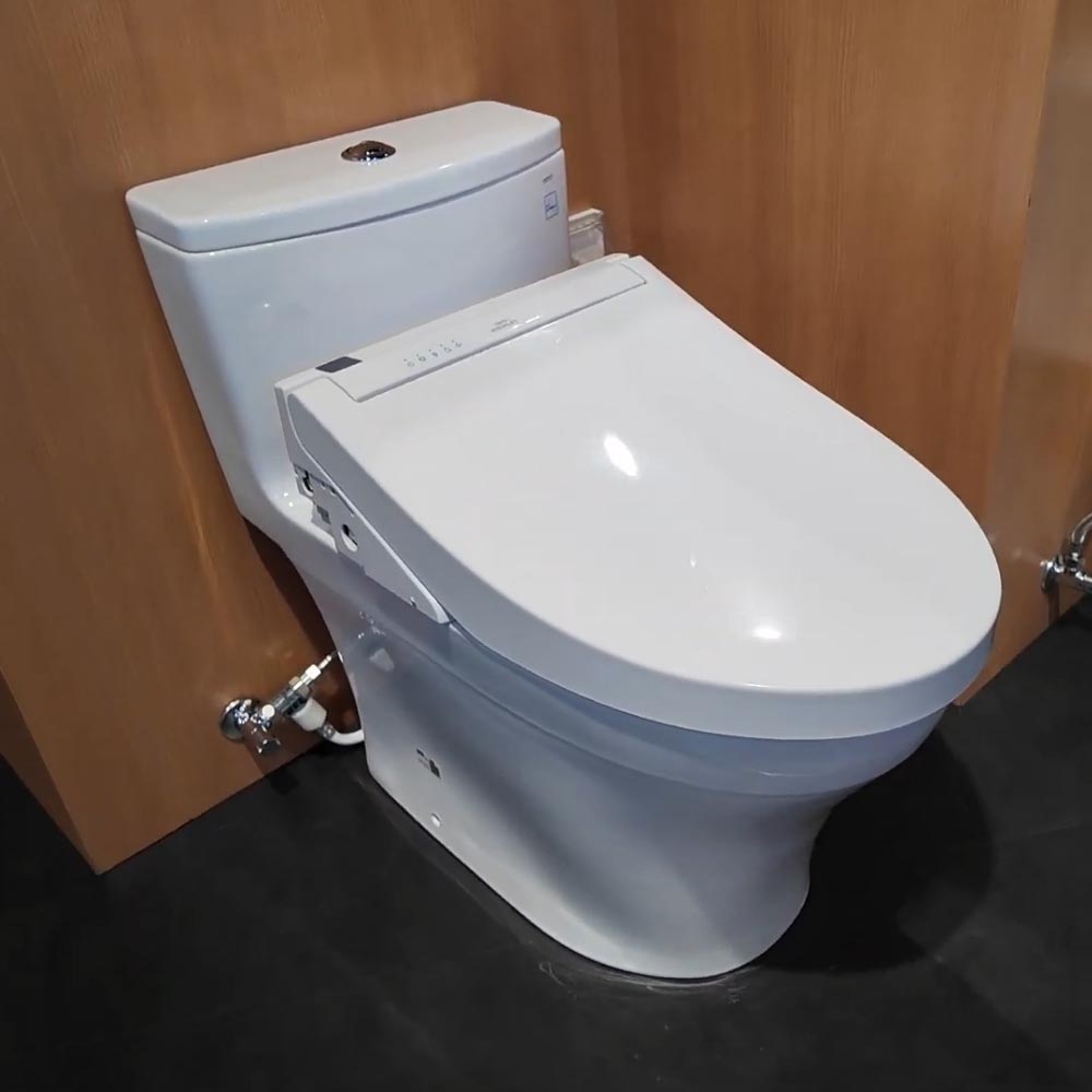Bồn cầu TOTO MS885CDW15 1 khối nắp điện tử Washlet C5 TCF24460AAA giấu dây