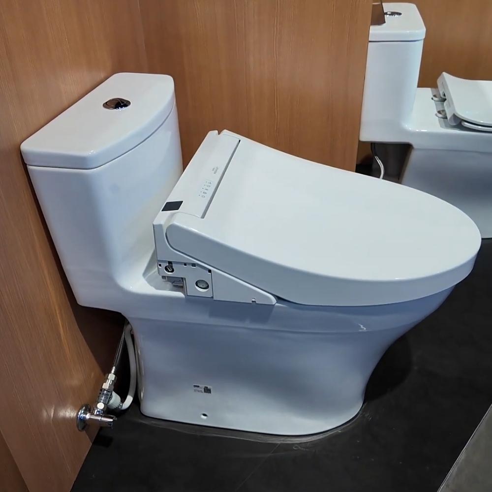 Bồn cầu TOTO MS885CDW15 1 khối nắp điện tử Washlet C5 TCF24460AAA giấu dây