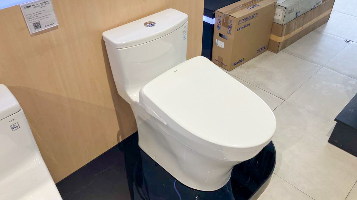 Bồn cầu TOTO MS885CDW23 1 khối nắp điện tử Washlet S7 TCF47360GAA giấu dây