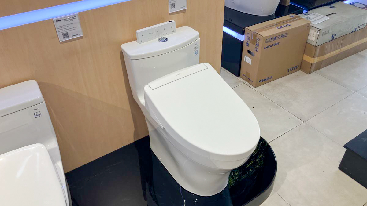 Bồn cầu TOTO MS885CDW25 1 khối nắp điện tử Washlet S5 TCF34461GAA giấu dây