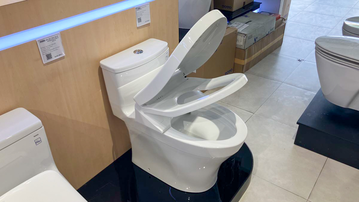 Bồn cầu TOTO MS885CDW25 1 khối nắp điện tử Washlet S5 TCF34461GAA giấu dây