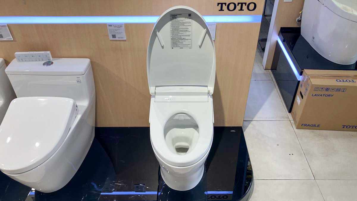 Bồn cầu TOTO MS885CDW25 1 khối nắp điện tử Washlet S5 TCF34461GAA giấu dây