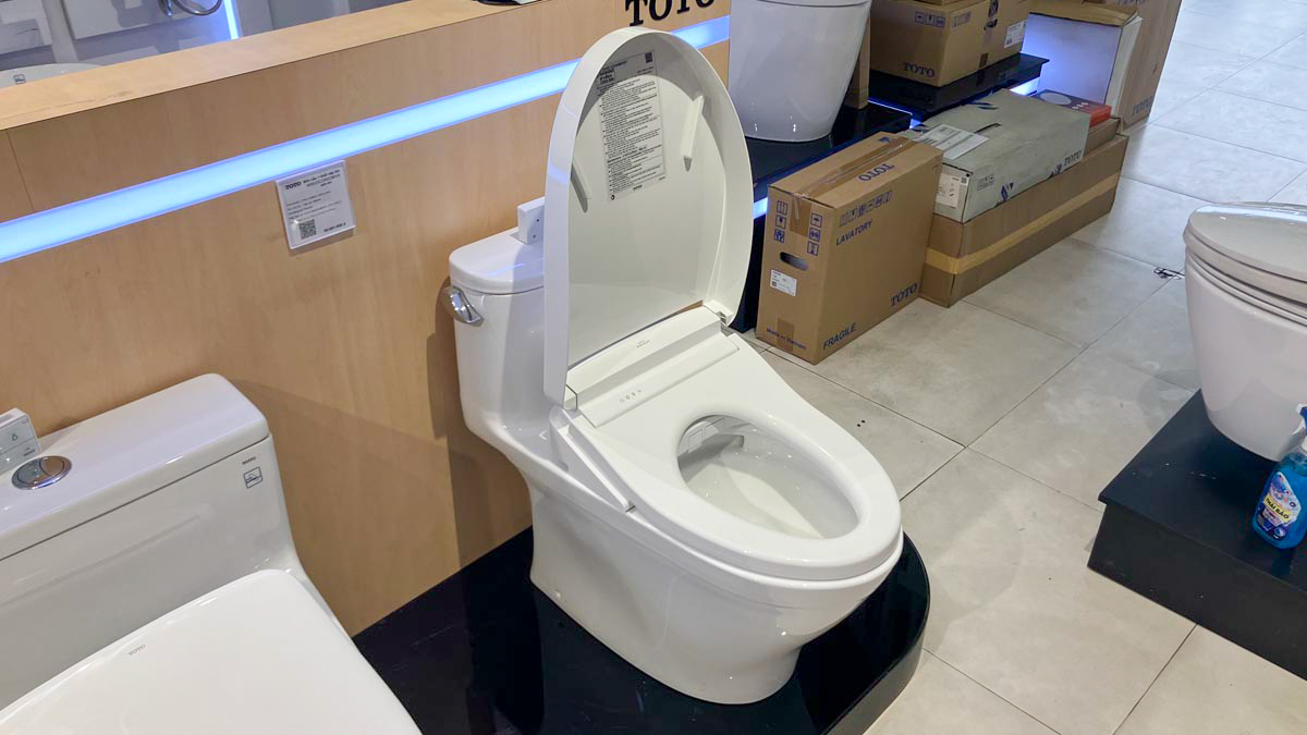 Bồn cầu TOTO MS887CRW25 1 khối nắp điện tử Washlet S5 TCF34461GAA giấu dây