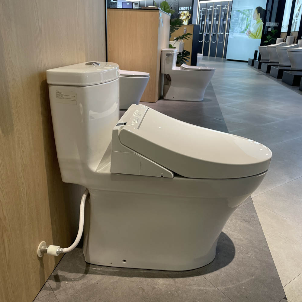 Bồn cầu TOTO MS889CDRW15 1 khối nắp điện tử Washlet C5 TCF24460AAA giấu dây