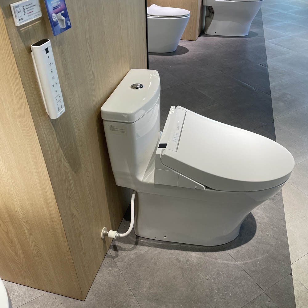 Bồn cầu TOTO MS889CDRW15 1 khối nắp điện tử Washlet C5 TCF24460AAA giấu dây