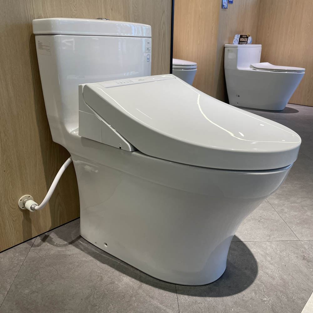 Bồn cầu TOTO MS889CDRW15 1 khối nắp điện tử Washlet C5 TCF24460AAA giấu dây