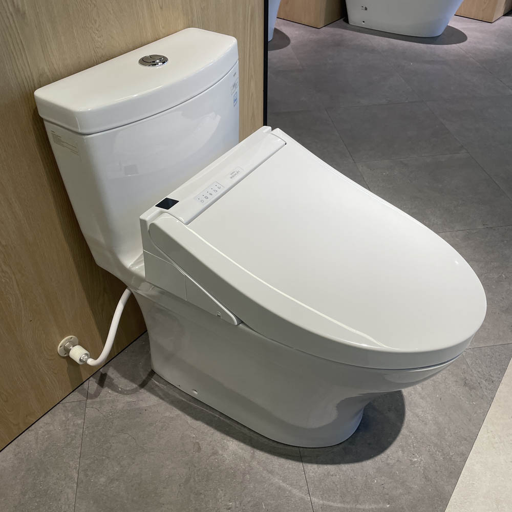 Bồn cầu TOTO MS889CDRW15 1 khối nắp điện tử Washlet C5 TCF24460AAA giấu dây