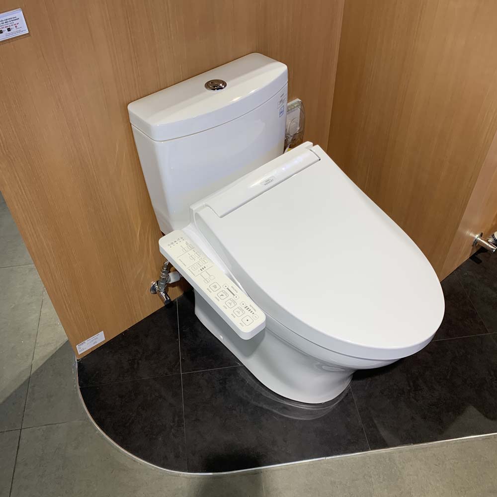 Bồn cầu TOTO MS889CDRW17 1 khối nắp điện tử Washlet C2 TCF23460AAA giấu dây