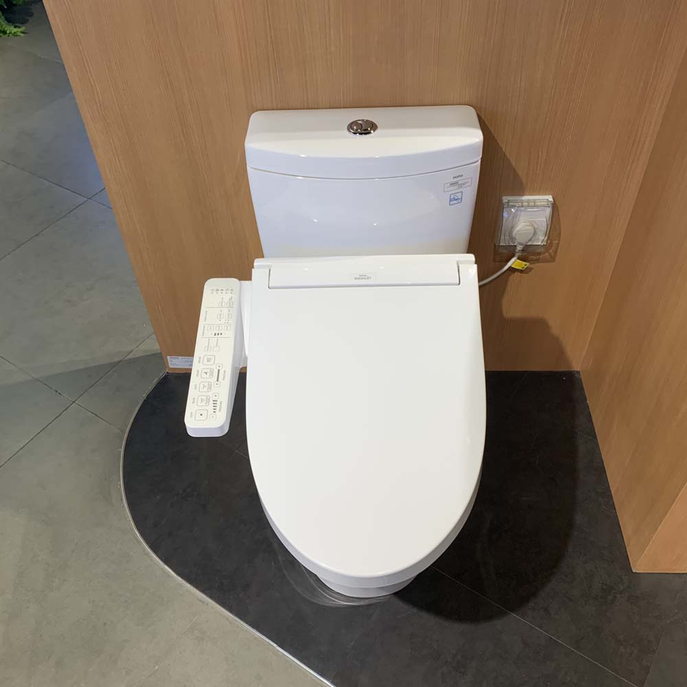 Bồn cầu TOTO MS889CDRW17 1 khối nắp điện tử Washlet C2 TCF23460AAA giấu dây
