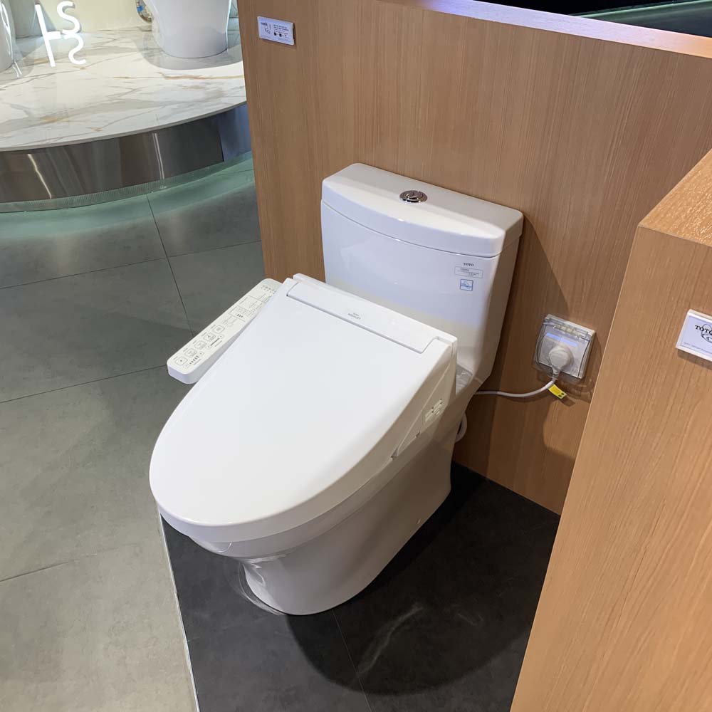 Bồn cầu TOTO MS889CDRW17 1 khối nắp điện tử Washlet C2 TCF23460AAA giấu dây