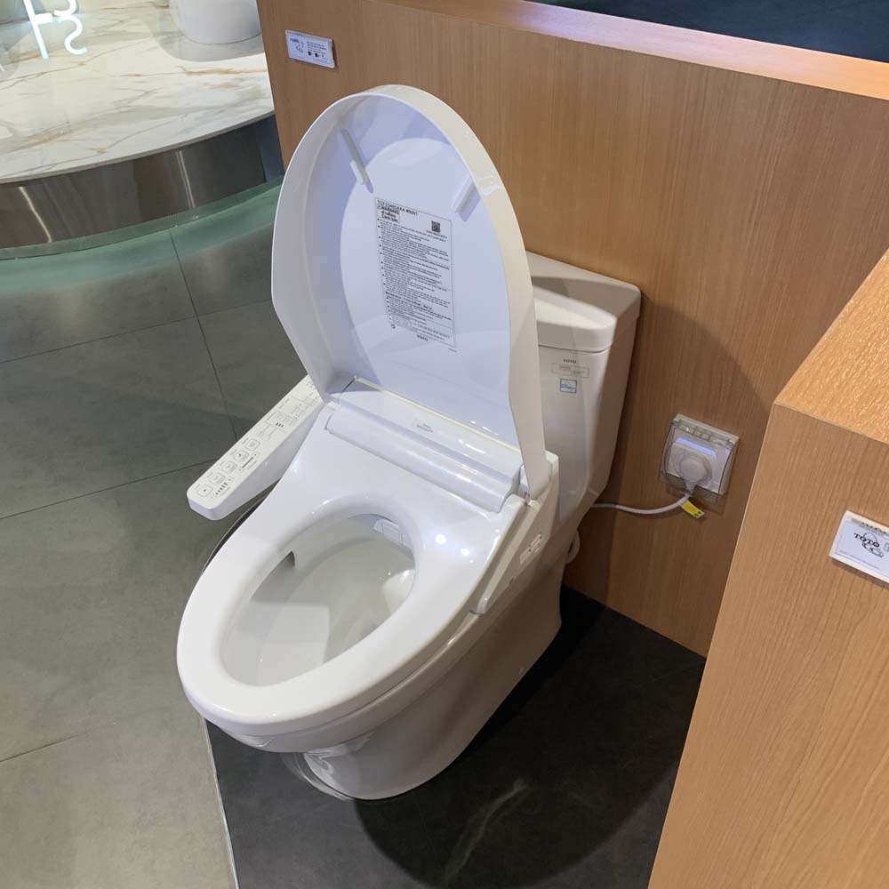 Bồn cầu TOTO MS889CDRW17 1 khối nắp điện tử Washlet C2 TCF23460AAA giấu dây