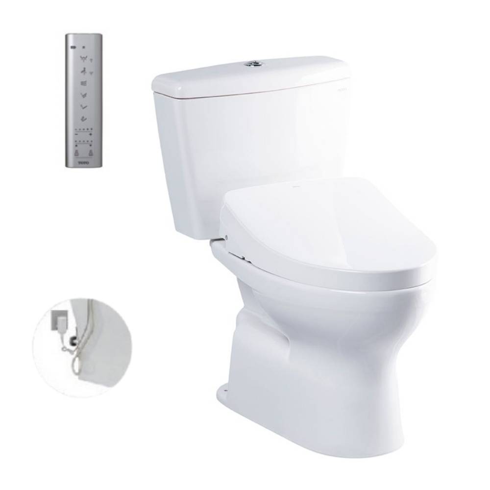 Bồn cầu TOTO CS300DRW11 2 khối nắp điện tử Washlet S7 TCF4911Z