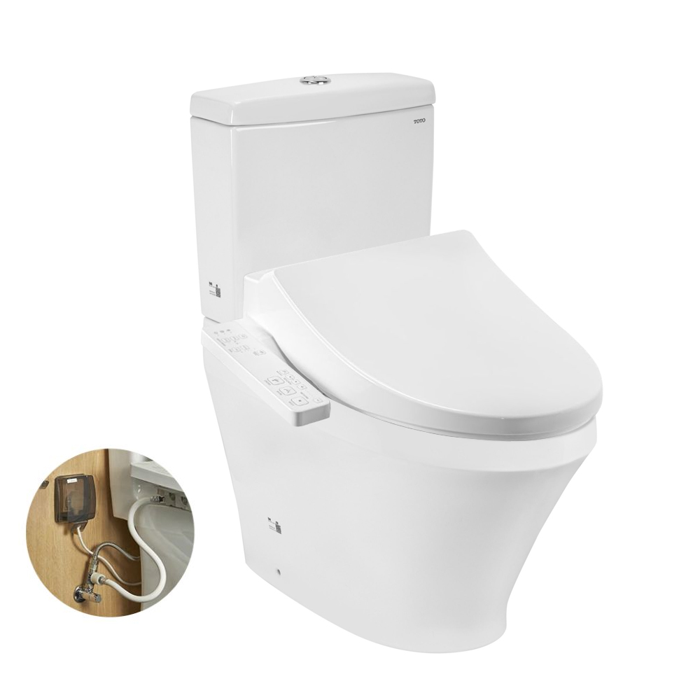 Bồn cầu TOTO CS948DW26 2 khối nắp điện tử Washlet S1 TCF23661GAA