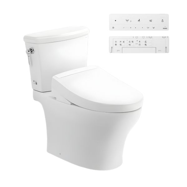 Bồn cầu TOTO CS986CGW25 2 khối nắp điện tử Washlet S5 TCF34461GAA giấu dây