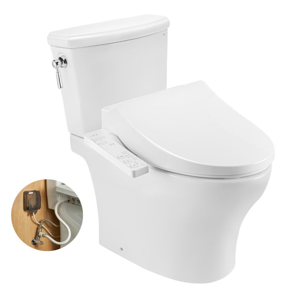 Bồn cầu TOTO CS986GW26 2 khối nắp điện tử Washlet S1 TCF23661GAA