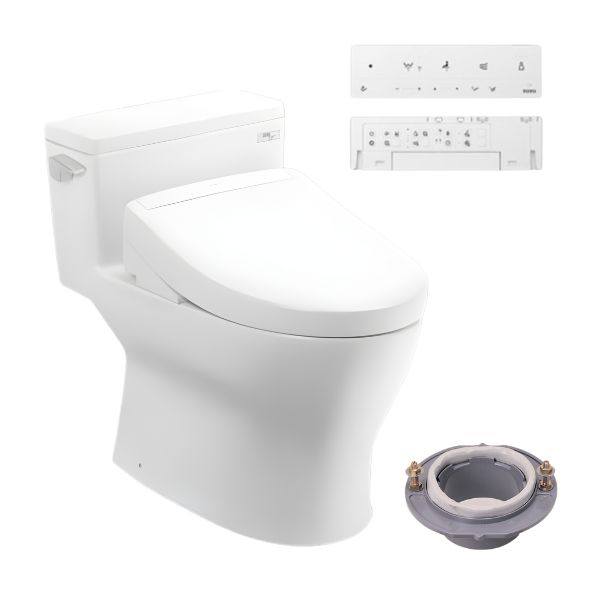 Bồn cầu TOTO MS188VKW25 T53P100VR 1 khối nắp điện tử Washlet S5 TCF34461GAA