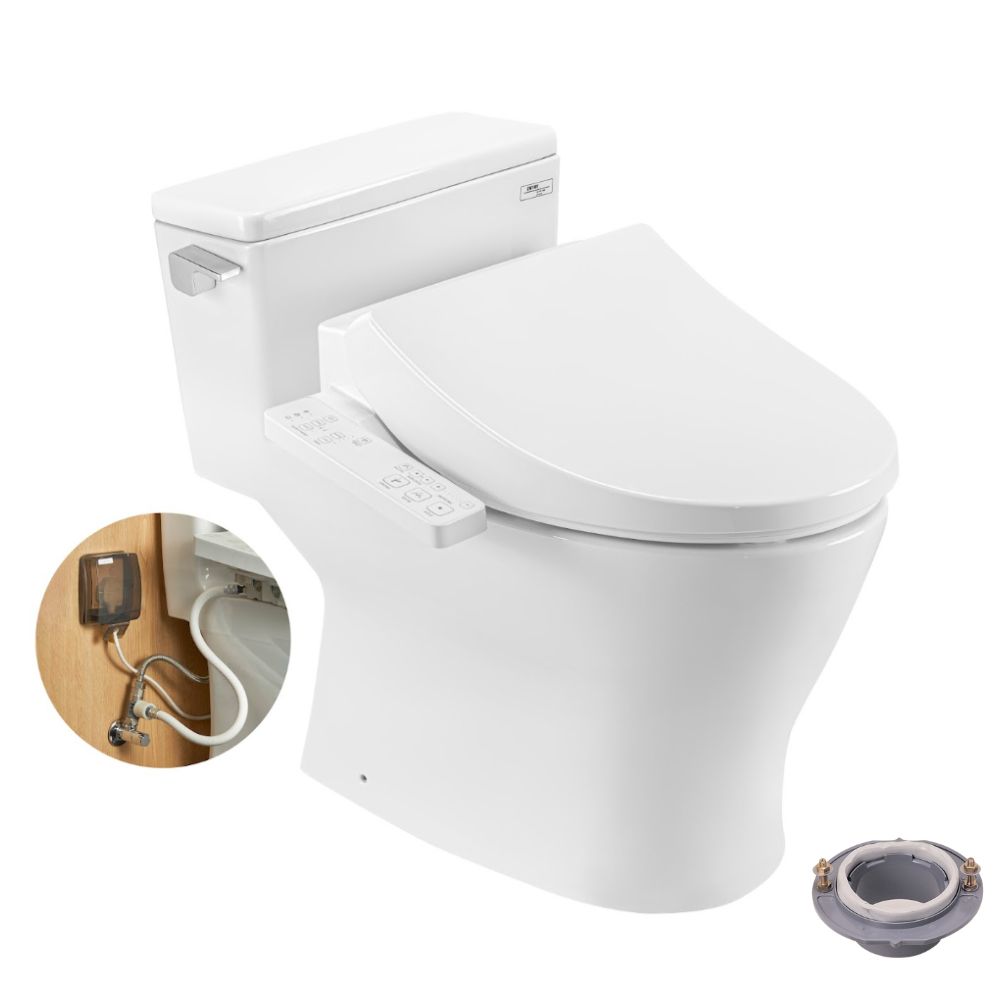 Bồn cầu TOTO MS188VKW26/T53P100VR 1 khối nắp điện tử Washlet S1 TCF23661GAA