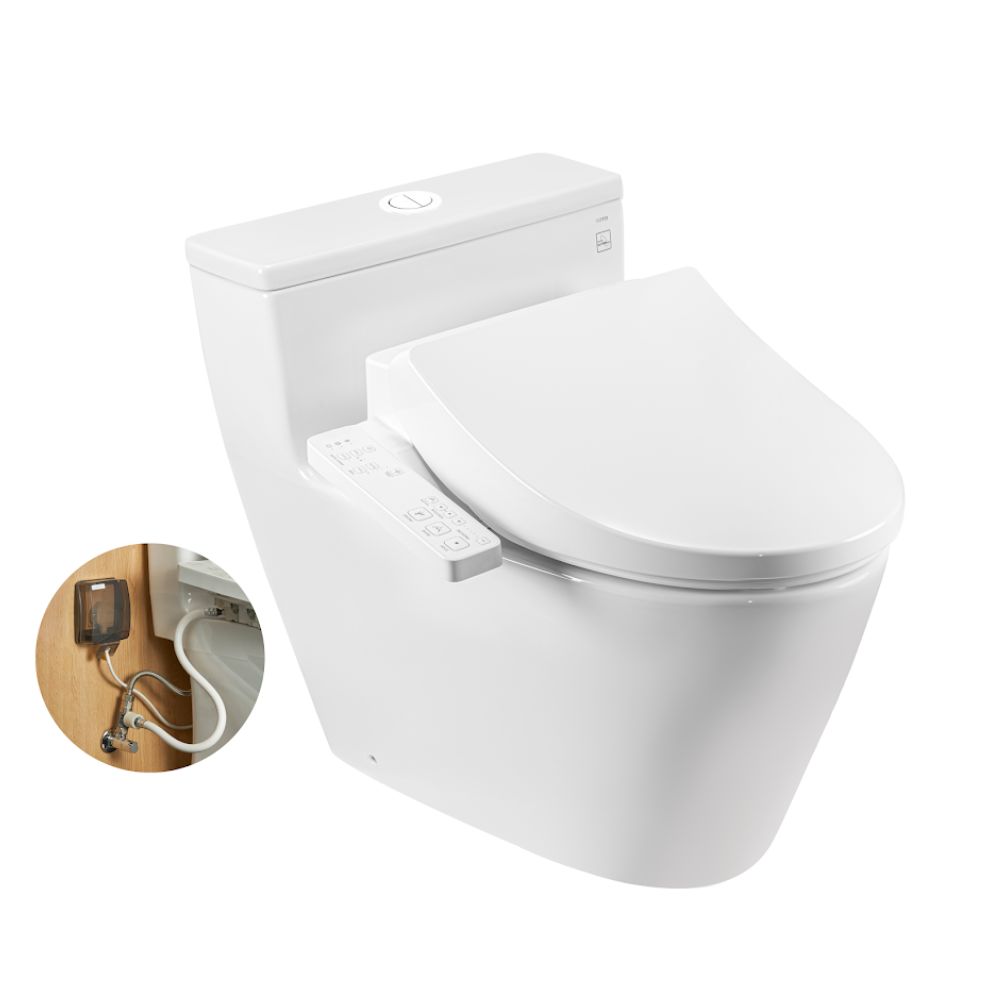 Bồn cầu TOTO MS625DJ1W26 1 khối nắp điện tử Washlet S1 TCF23661GAA