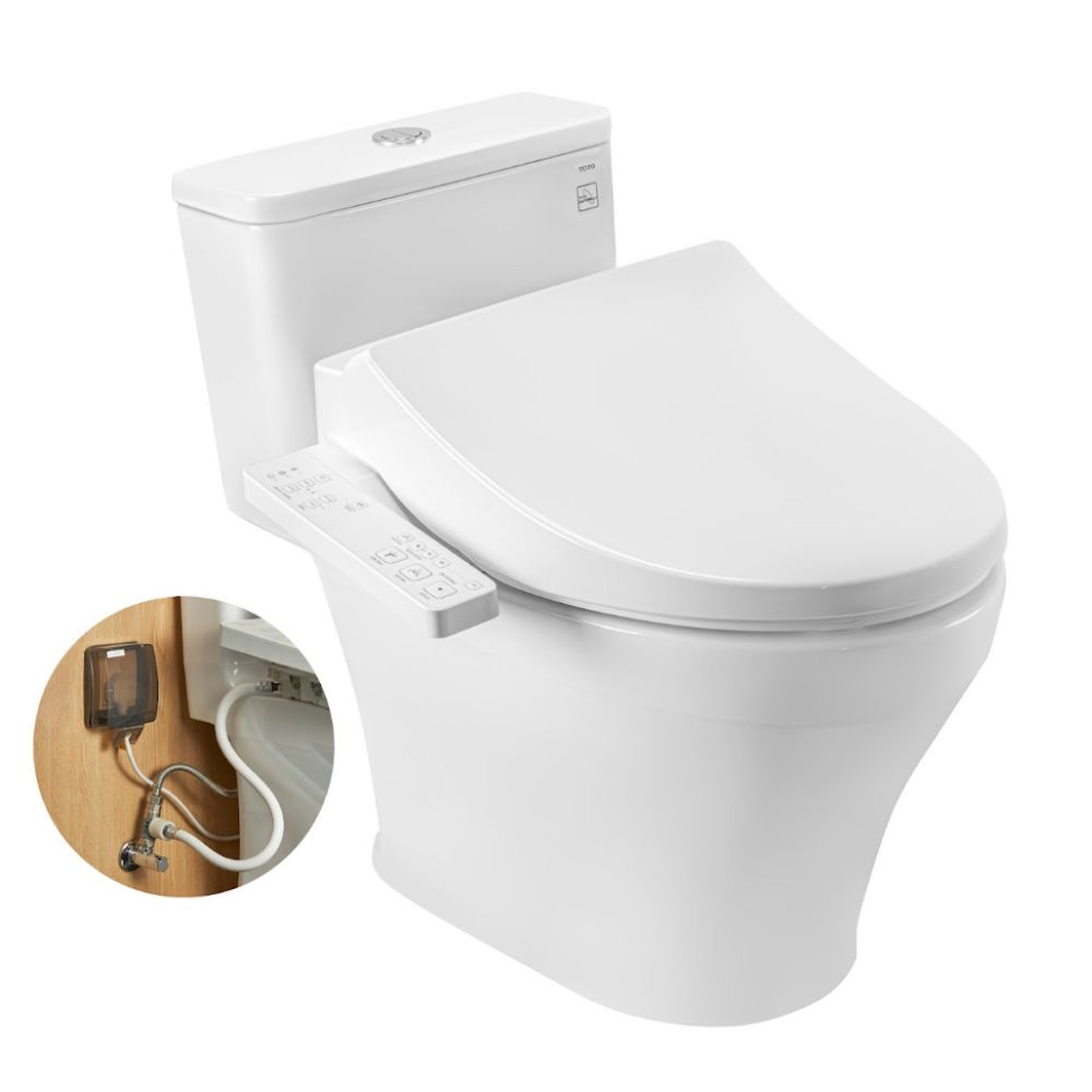 Bồn cầu TOTO MS857DW26 1 khối nắp điện tử Washlet S1 TCF23661GAA