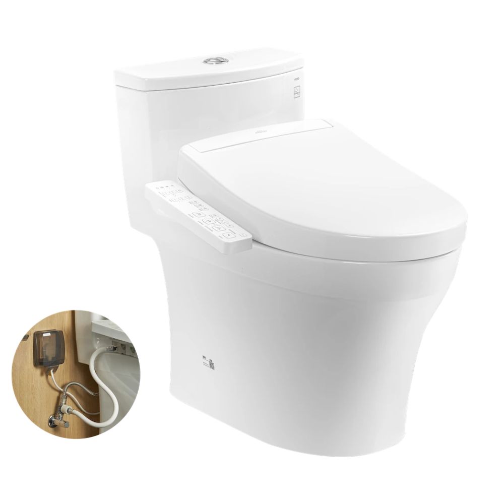 Bồn cầu TOTO MS885DW24 1 khối nắp điện tử Washlet S2 TCF33461GAA