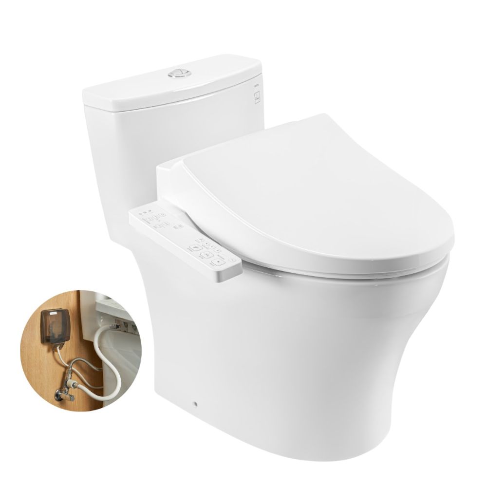 Bồn cầu TOTO MS885DW26 1 khối nắp điện tử Washlet S1 TCF23661GAA