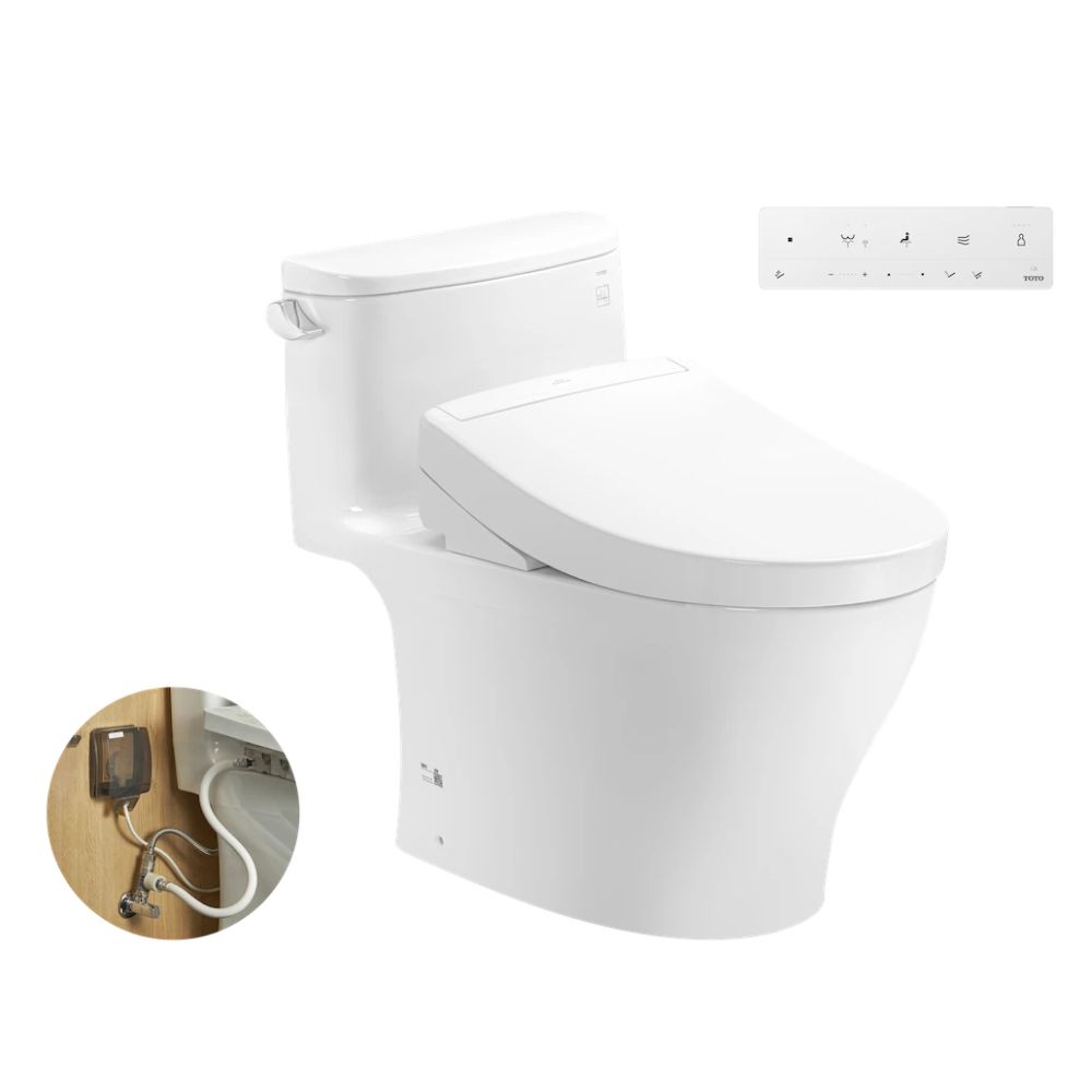 Bồn cầu TOTO MS887RW25 1 khối nắp điện tử Washlet S5 TCF34461GAA