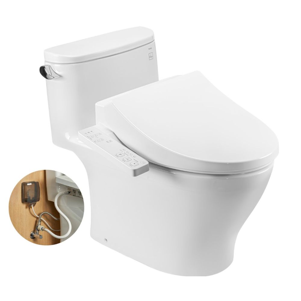 Bồn cầu TOTO MS887RW26 1 khối nắp điện tử Washlet S1 TCF23661GAA