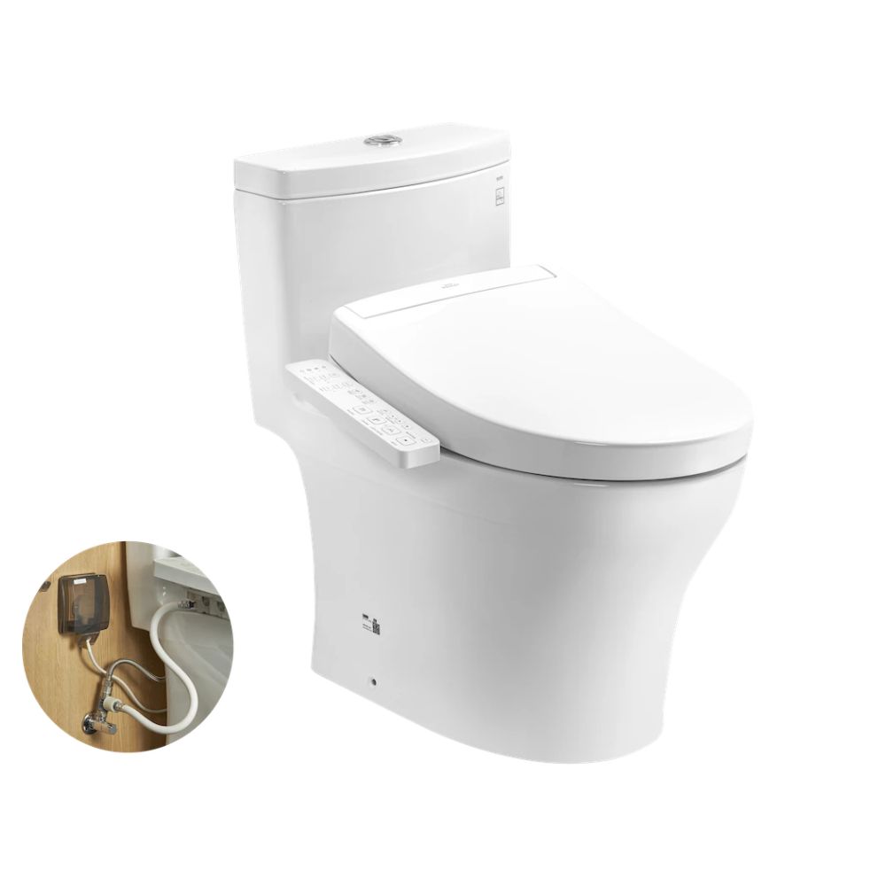 Bồn cầu TOTO MS889DRW24 1 khối nắp điện tử Washlet S2 TCF33461GAA