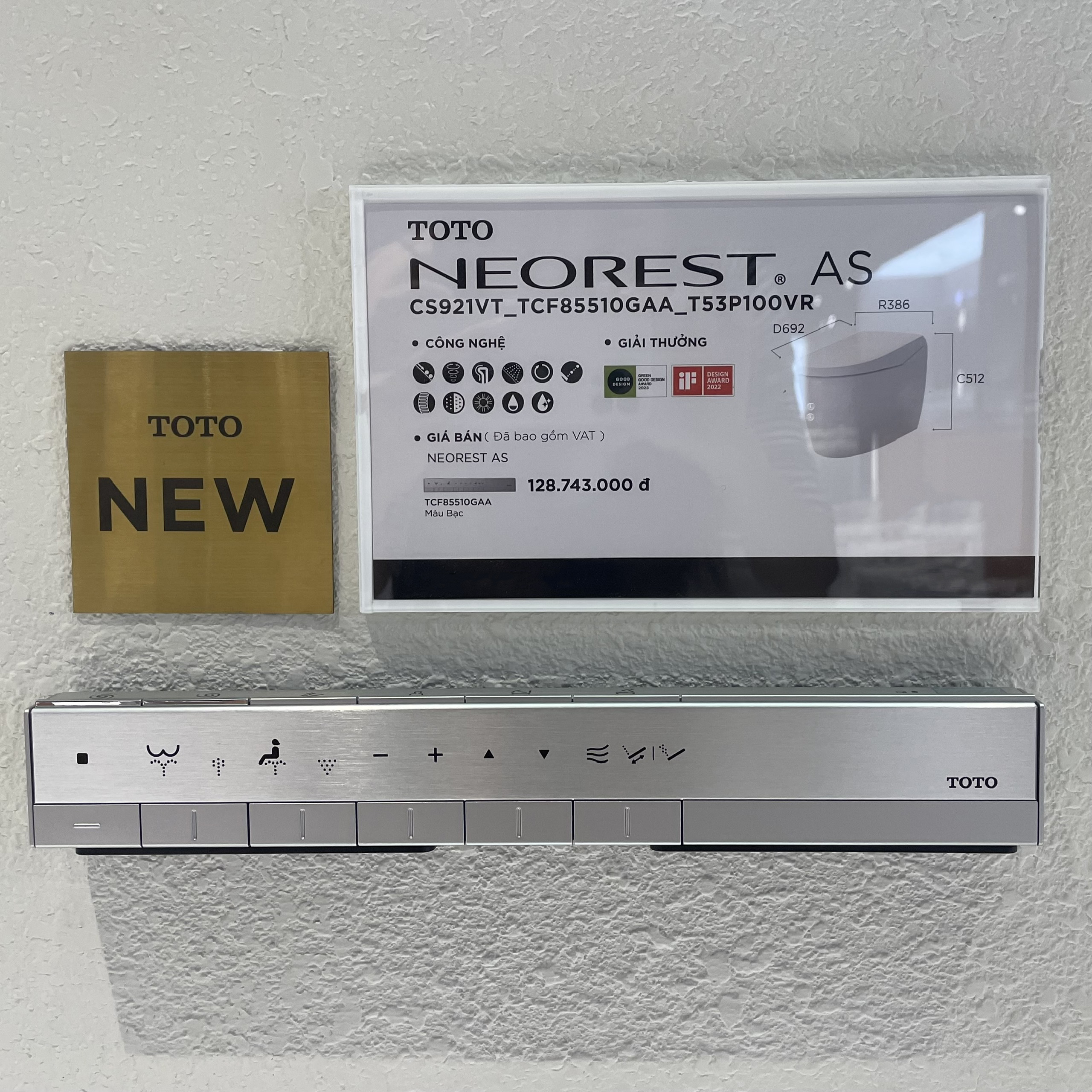 Bồn cầu thông minh Neorest AS TOTO CS921VT TCF85510GAA T53P100VR