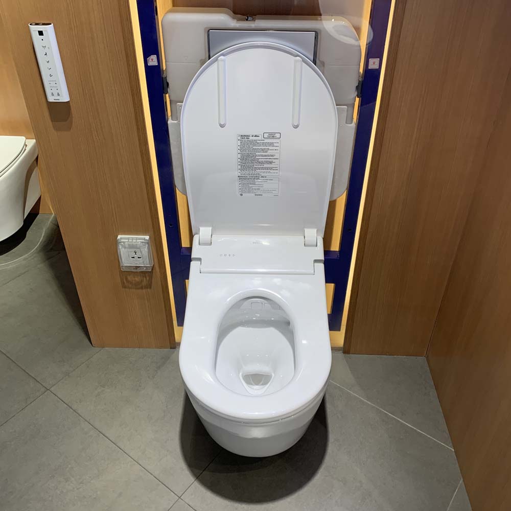 Bồn cầu treo tường điện tử RX (giấu dây) xả tự động TOTO CW542HME5U TCF795C2Z WH172AAT MB175M