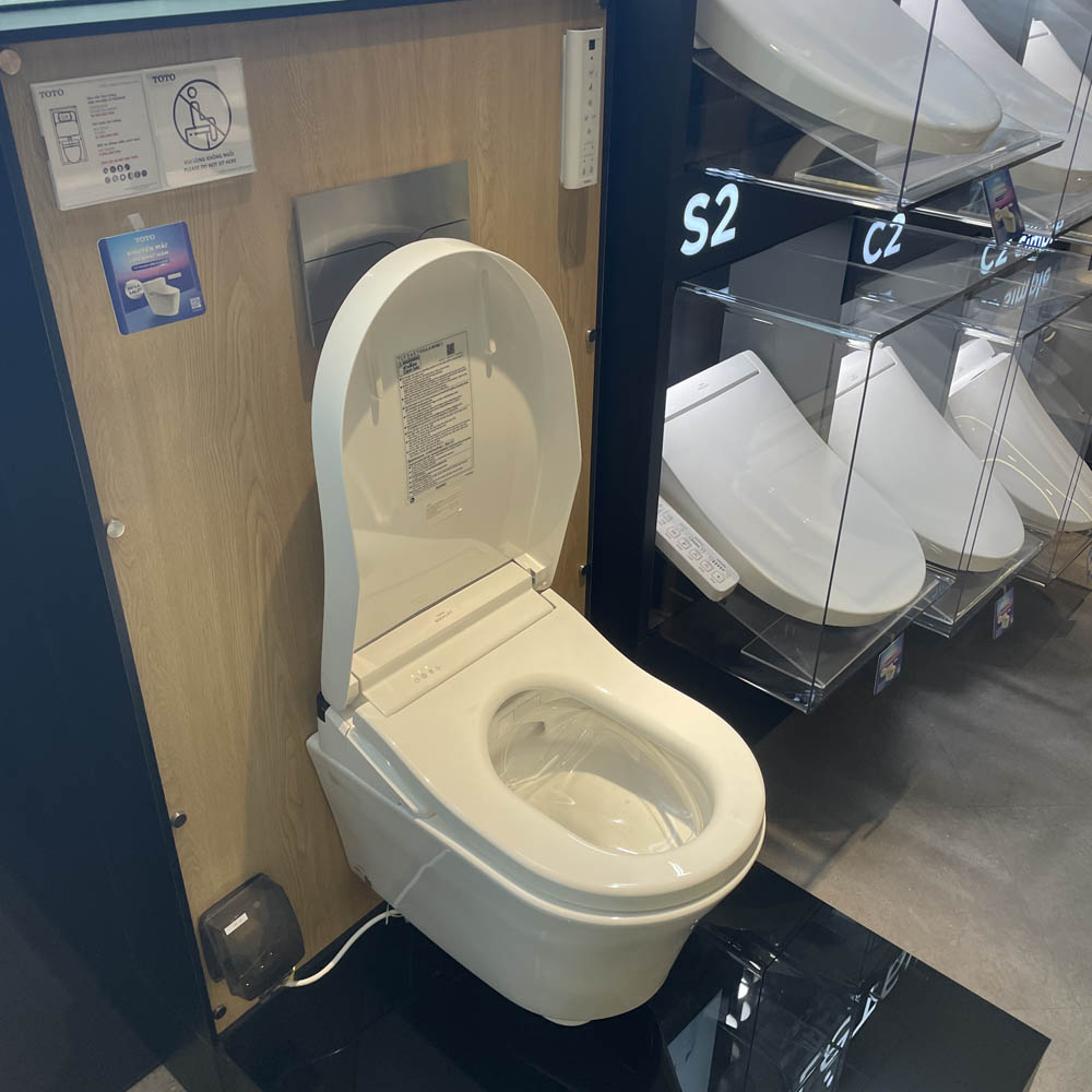 Bồn cầu treo tường điện tử (giấu dây) xả tự động TOTO CW553C TCF34570GAA WH172AAT TCA502 MB175M