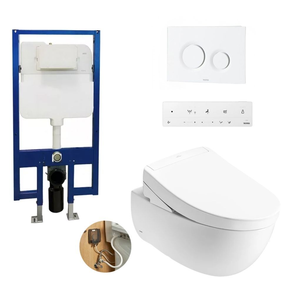 Bồn cầu treo tường nắp rửa điện tử S5 TOTO CW812RA/TCF34461GAA/WH172A/MB174P#WH